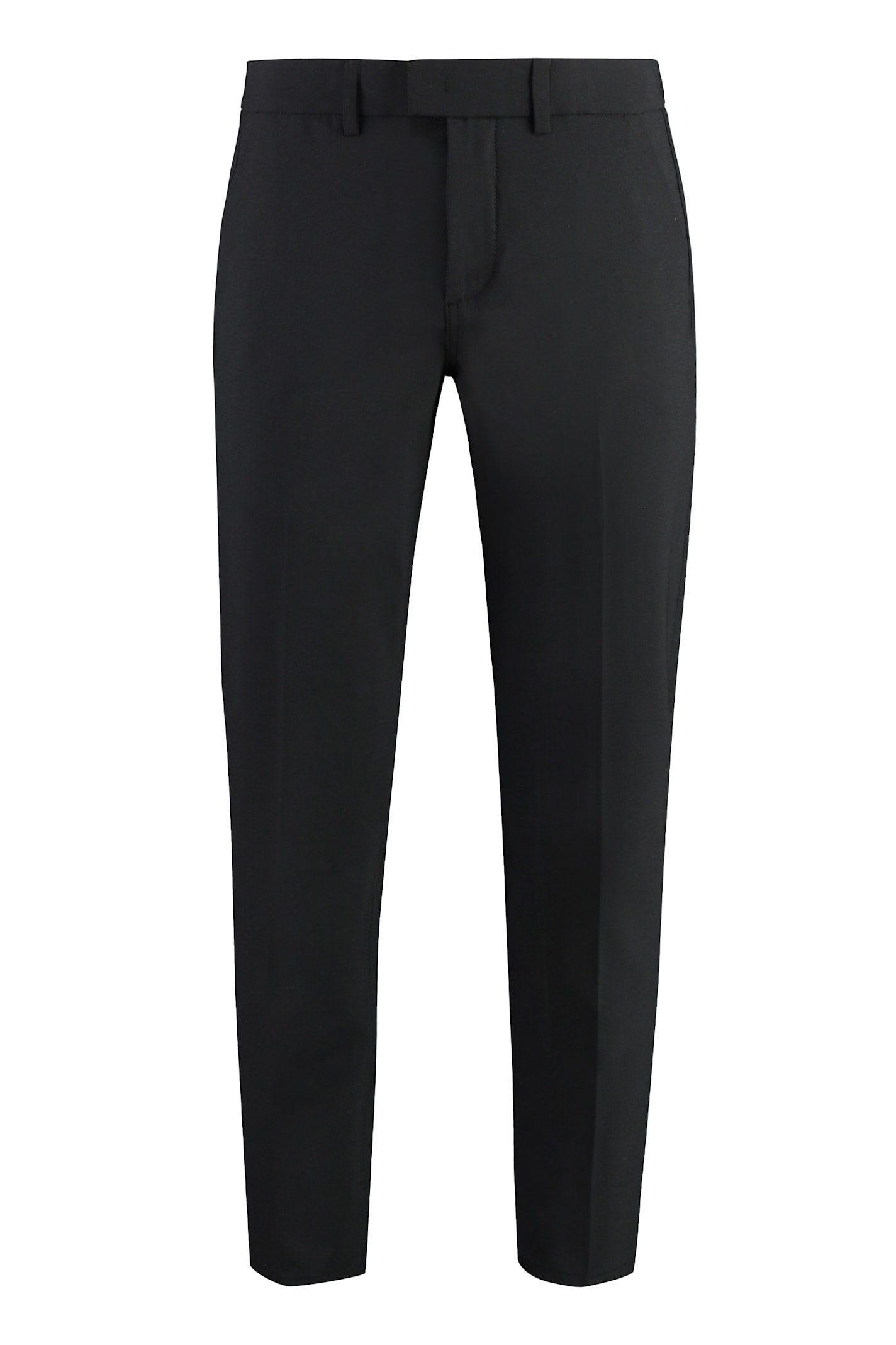 Dondup Roll-up Cuffs Tailored Trousers In Black