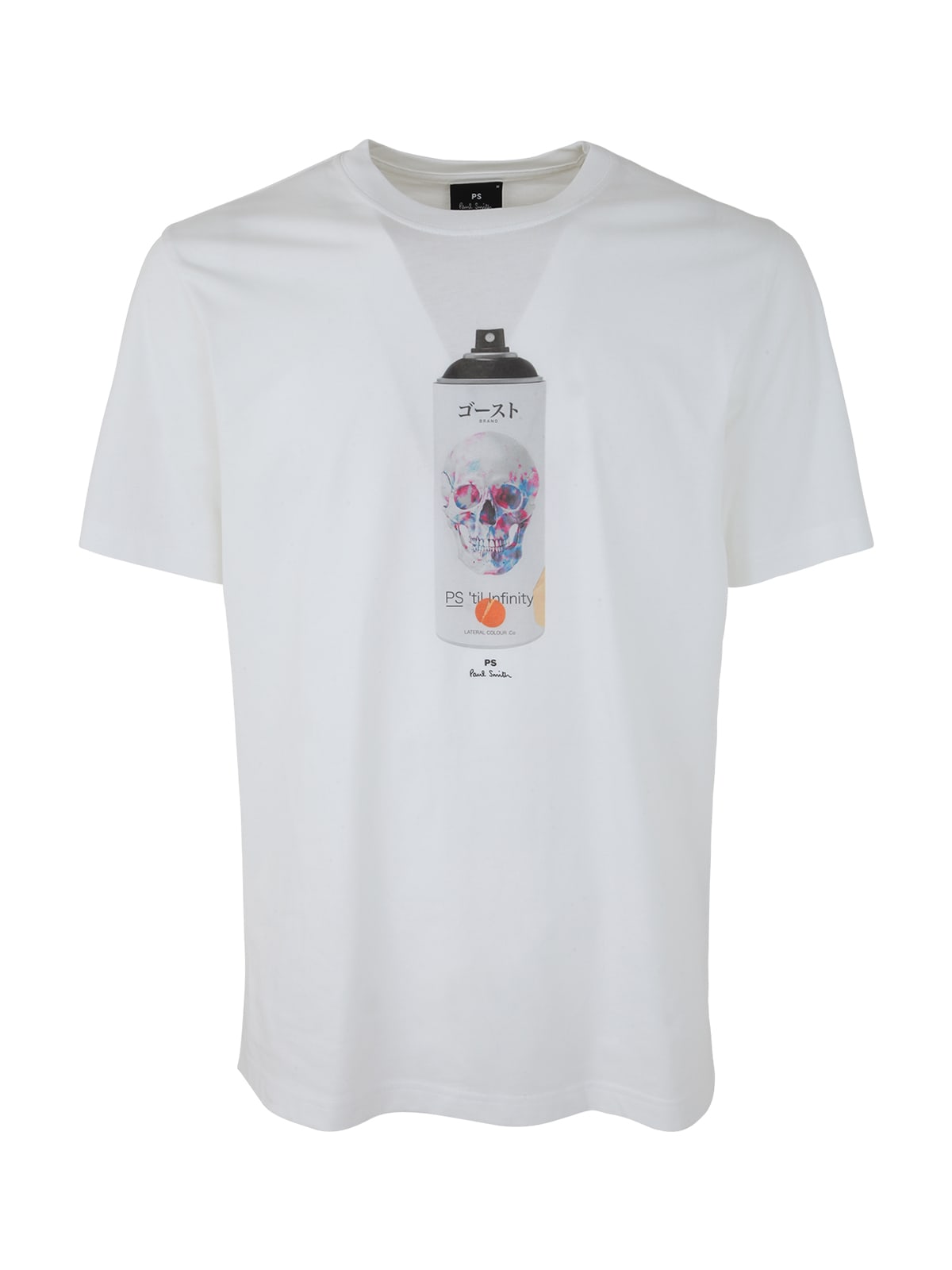 Shop Ps By Paul Smith Mens Reg Fit T-shirt Spraypaint In White