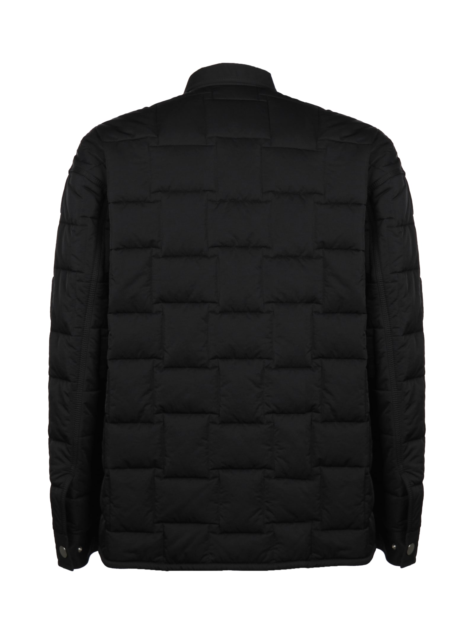 Shop Bottega Veneta Intreccio Technical Jacket In Black