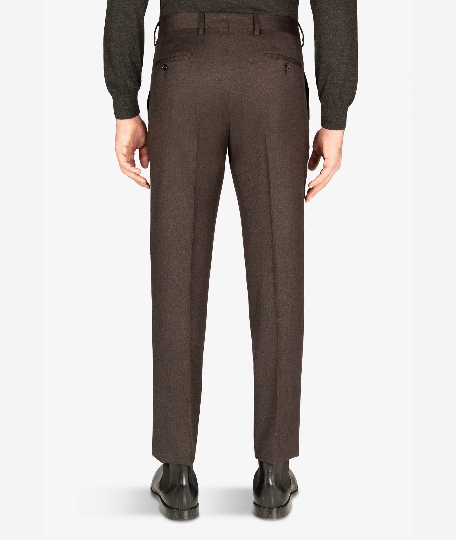 Larusmiani Velvet Trousers Howard Pants In Chocolate