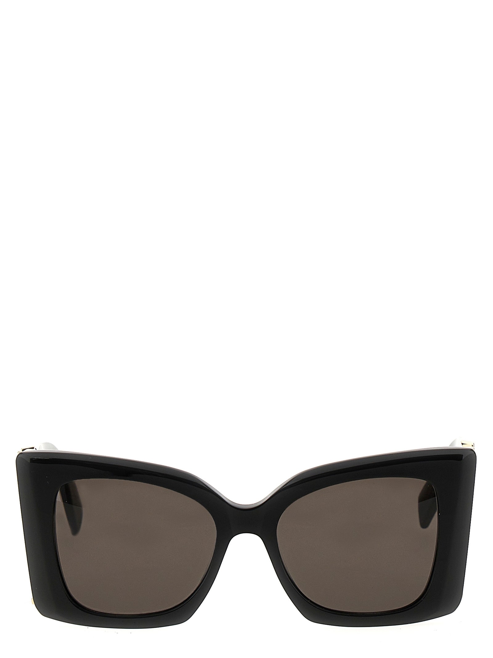 Shop Saint Laurent Sl M119 Blaze Sunglasses In Black