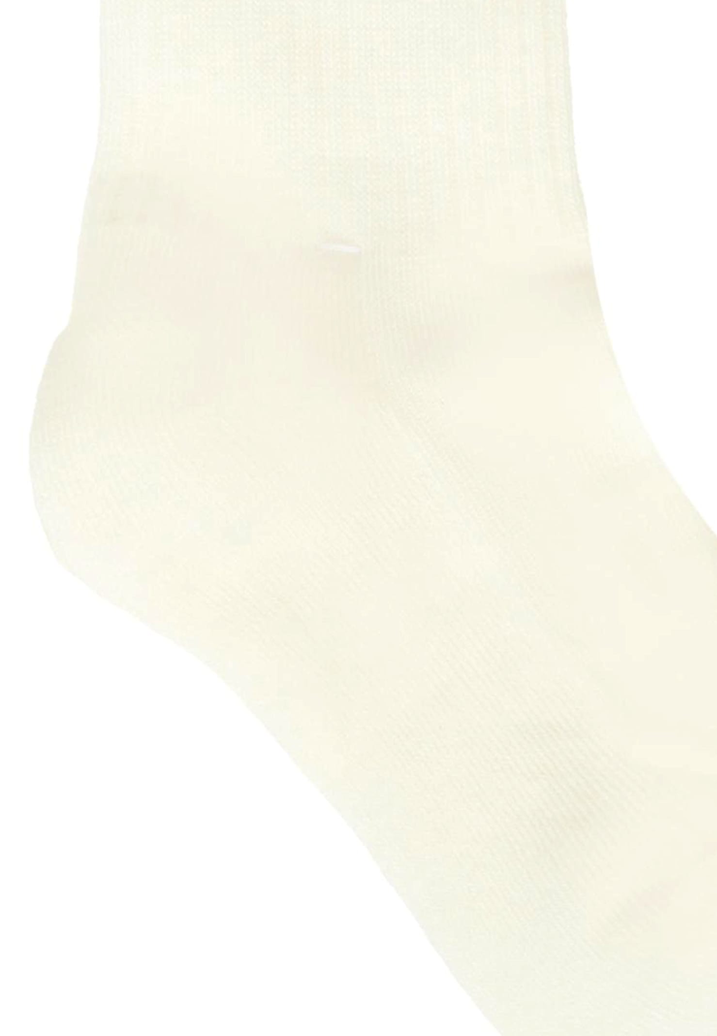 Msgm White Socks For Kids With Black Logo In White