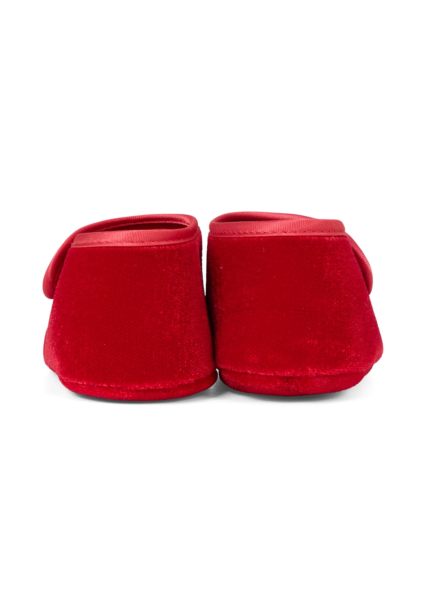 Monnalisa Red Ballet Flats For Baby Girl In Red
