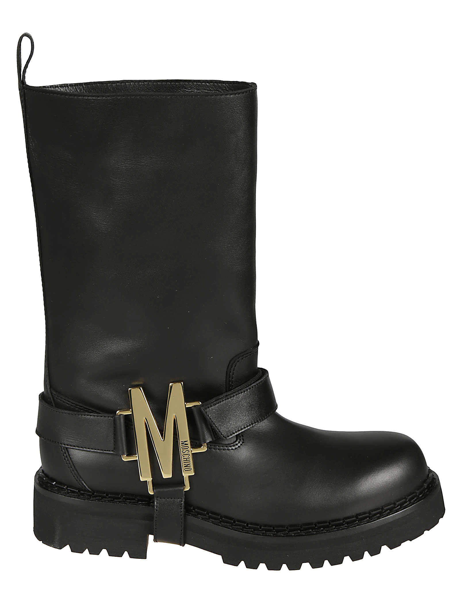 Moschino Logo Plaque Boots