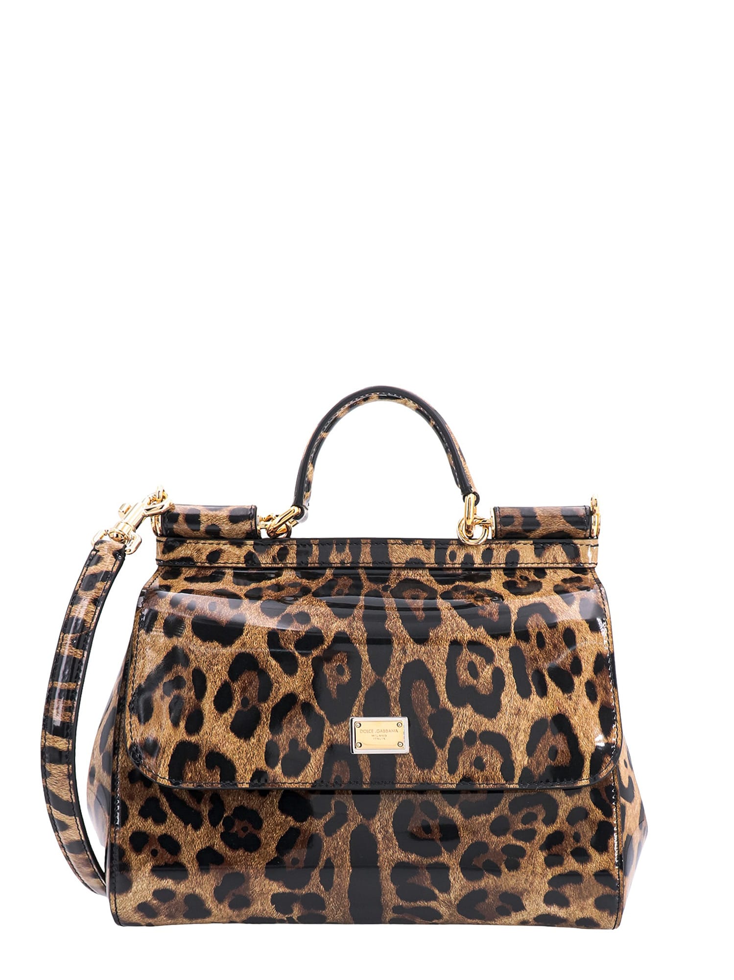 Shop Dolce & Gabbana Sicily Handbag In Stampa Leo