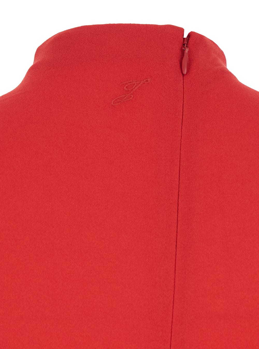 Jacquemus La Robe J Red Dress With J Application On The Back And Ruffle Details In Fabric Woman In Red