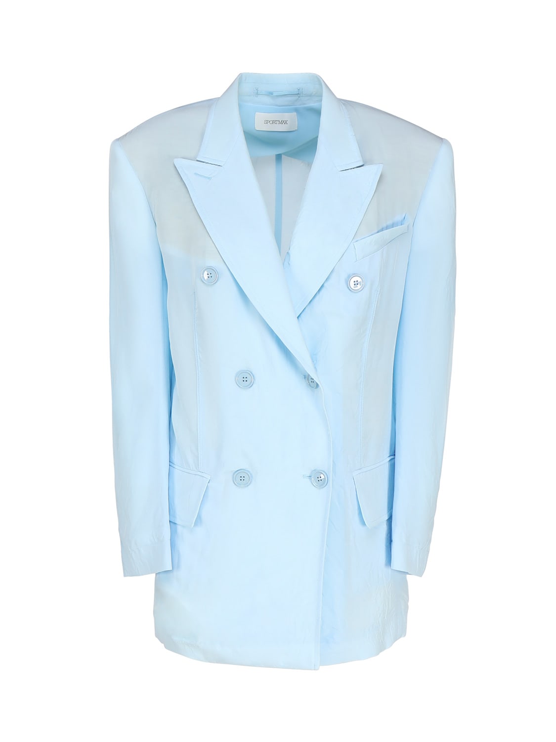 Max Mara Tailored Blazer In Viscose In Light Blue