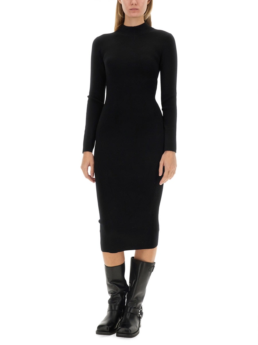 Shop Michael Kors Slim Fit Dress In Black