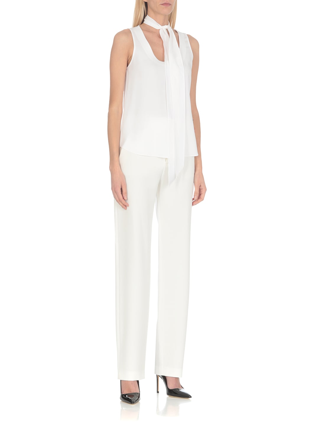 Shop Moschino Viscose Blend Blouse In White