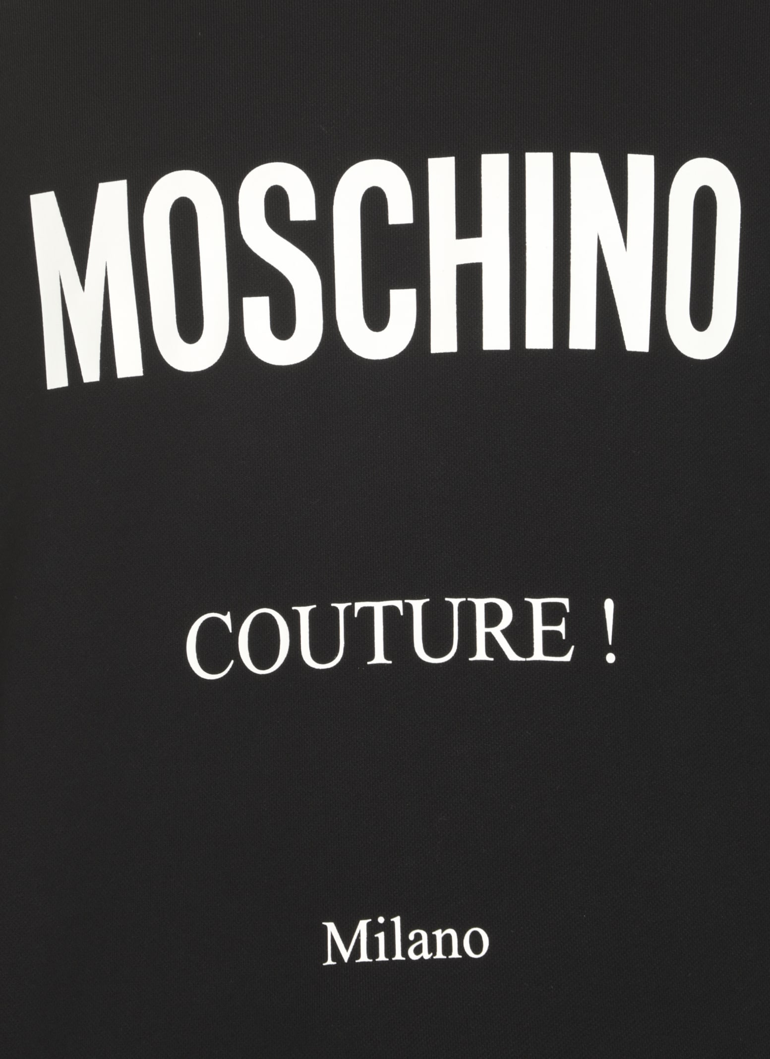 Shop Moschino Cotton Logoed Sweatshirt In Black