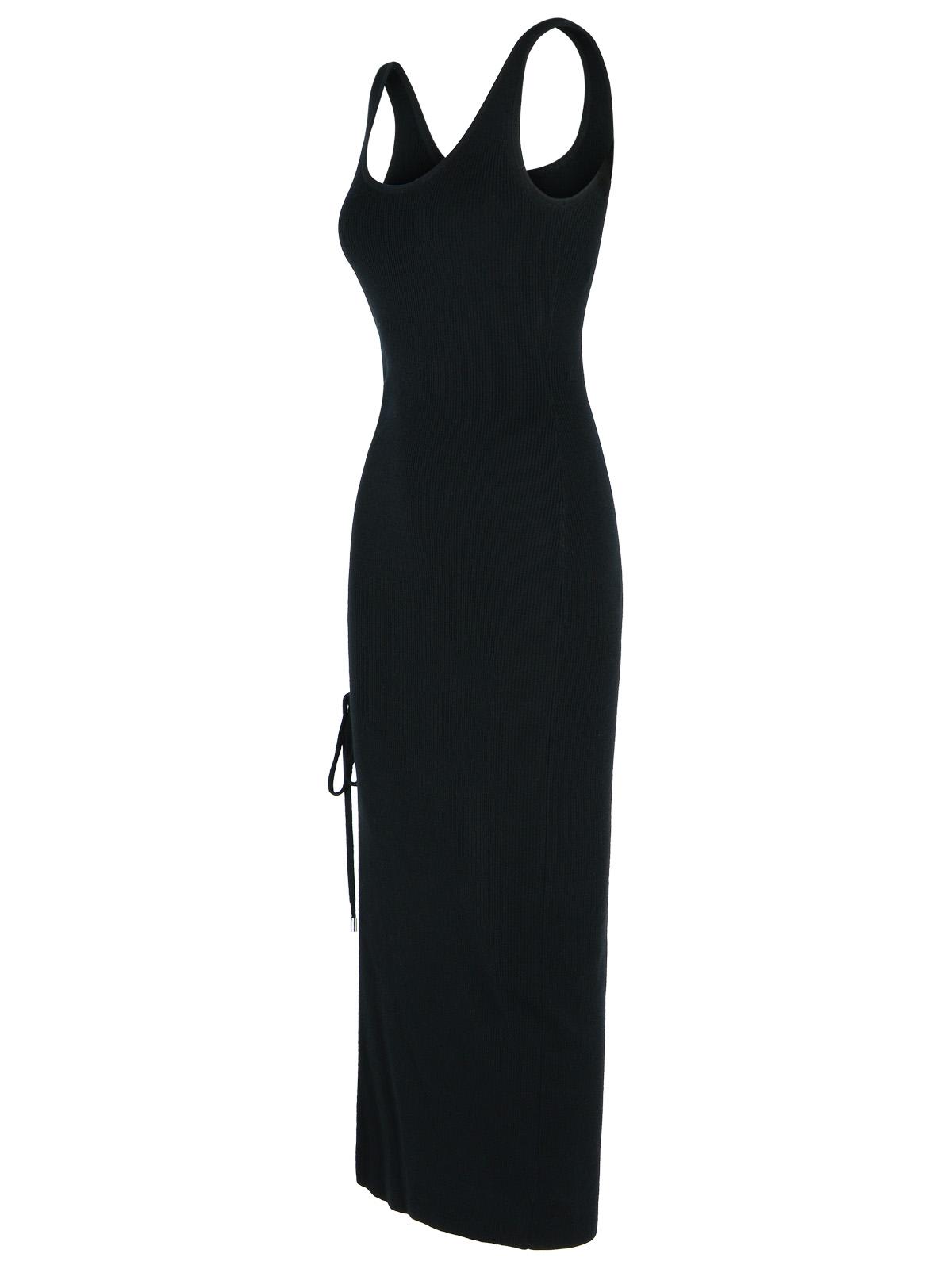 Michael Michael Kors Stretch Wool Blend Camisole Dress In Black