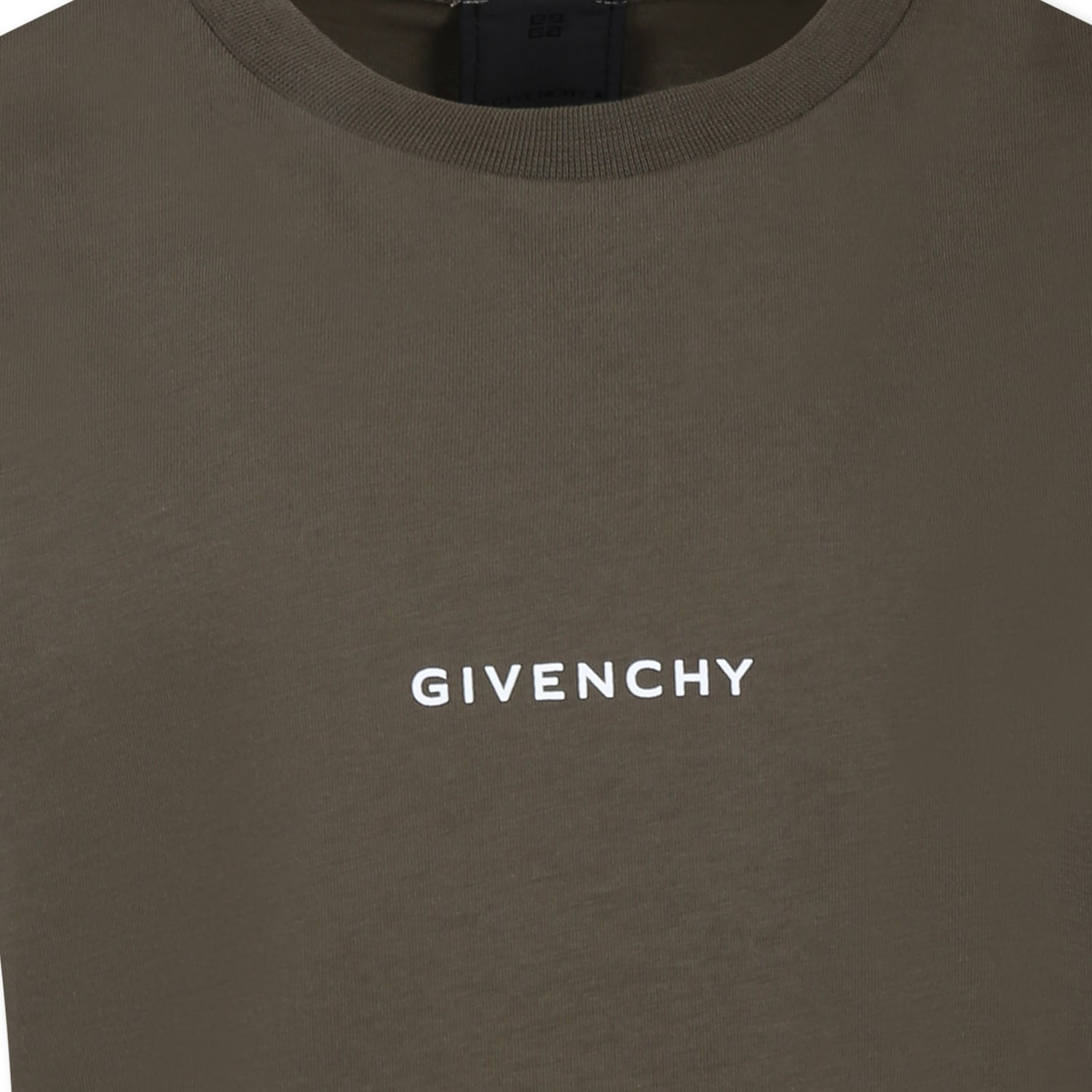 Givenchy Green T-shirt For Boy With Logo In Green