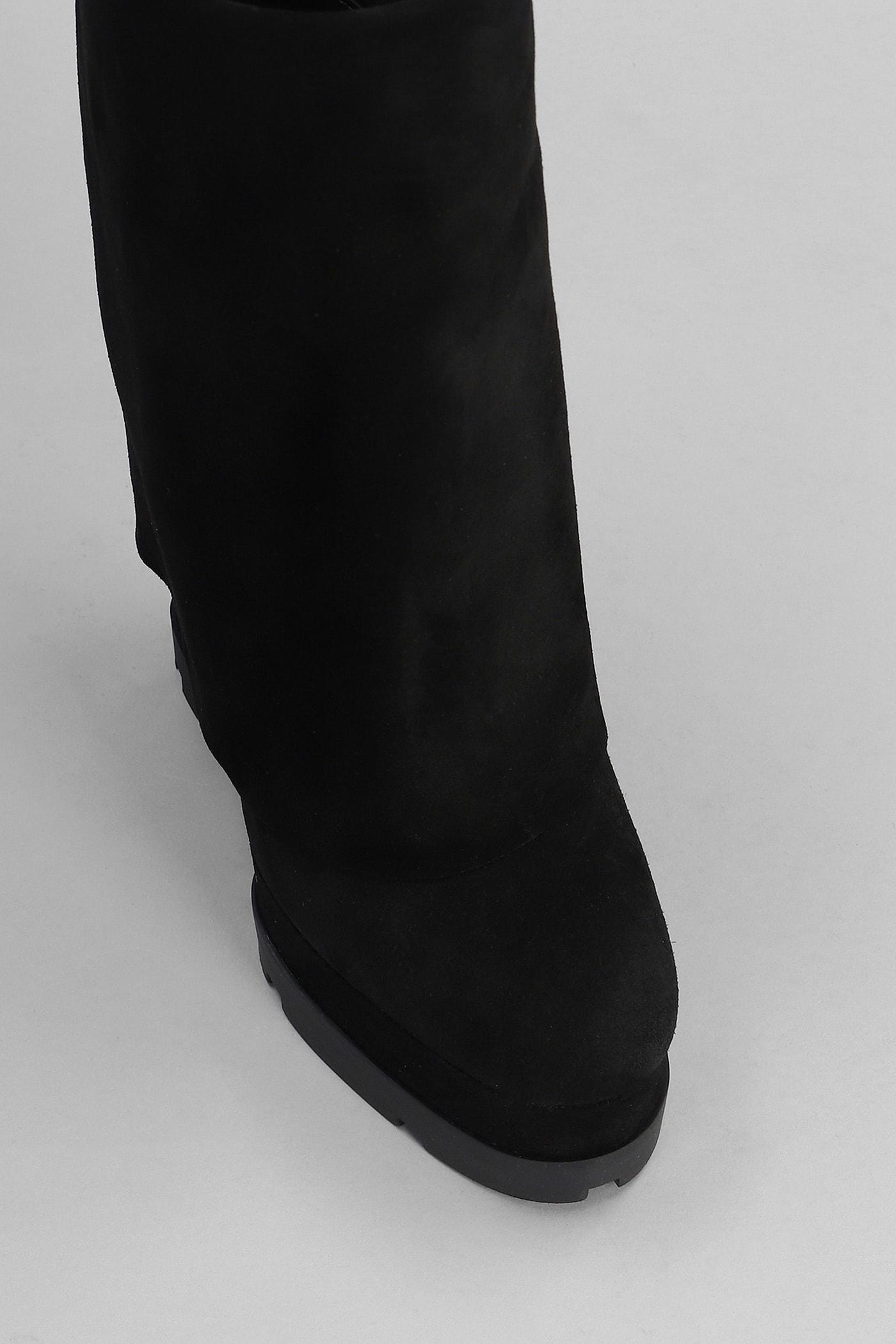 Shop Casadei Nancy High Heels Boots In Black Suede