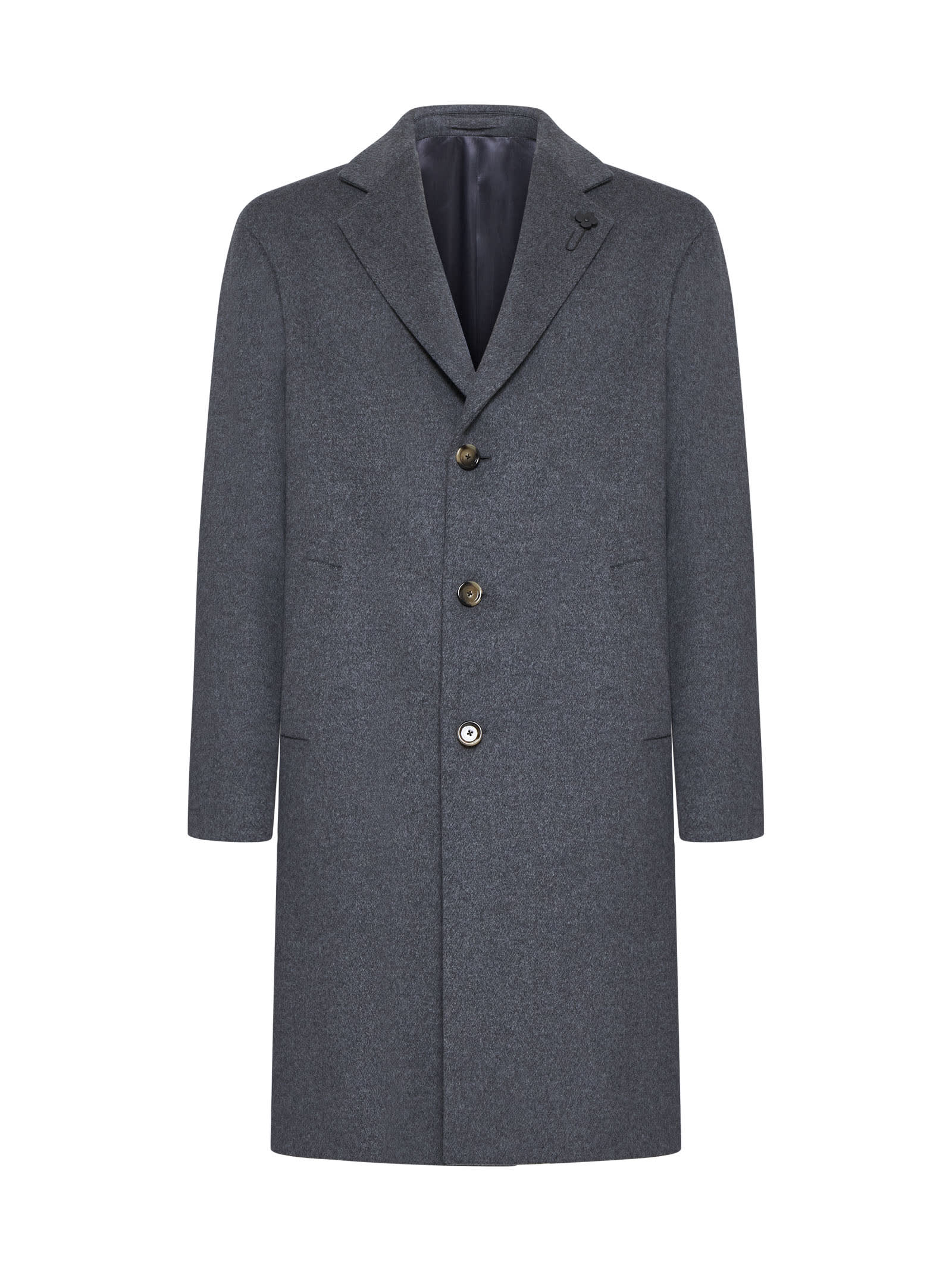 Shop Lardini Coat In Grigio Antracite