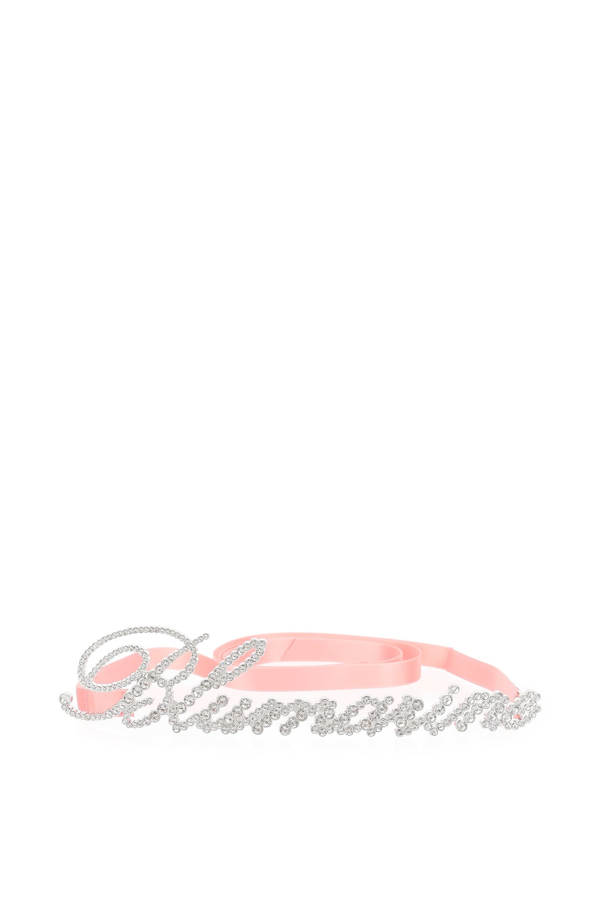 Blumarine Satin Belt With Jewel Logo