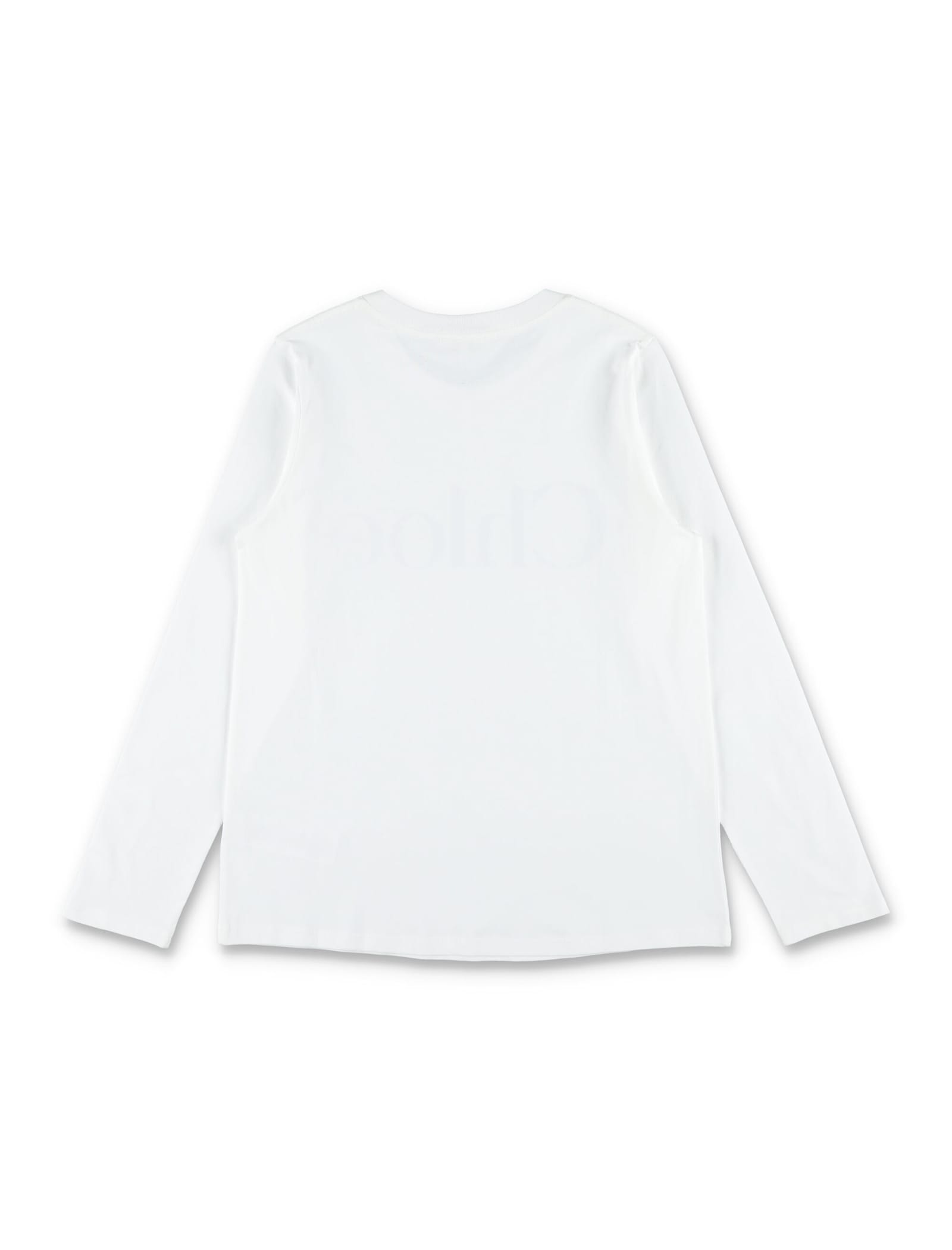 Chloé Kids Long-sleeve Cotton T-shirt In White