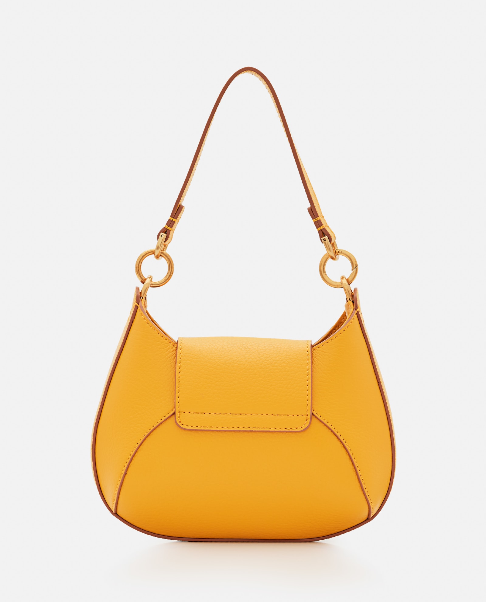 Shop Hogan Mini H Plexi Leather Hobo Bag In Orange