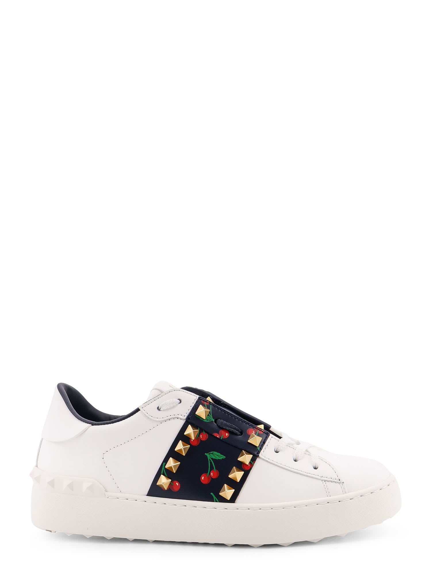 Valentino Low-top Leather Sneakers Featuring Studs Detail