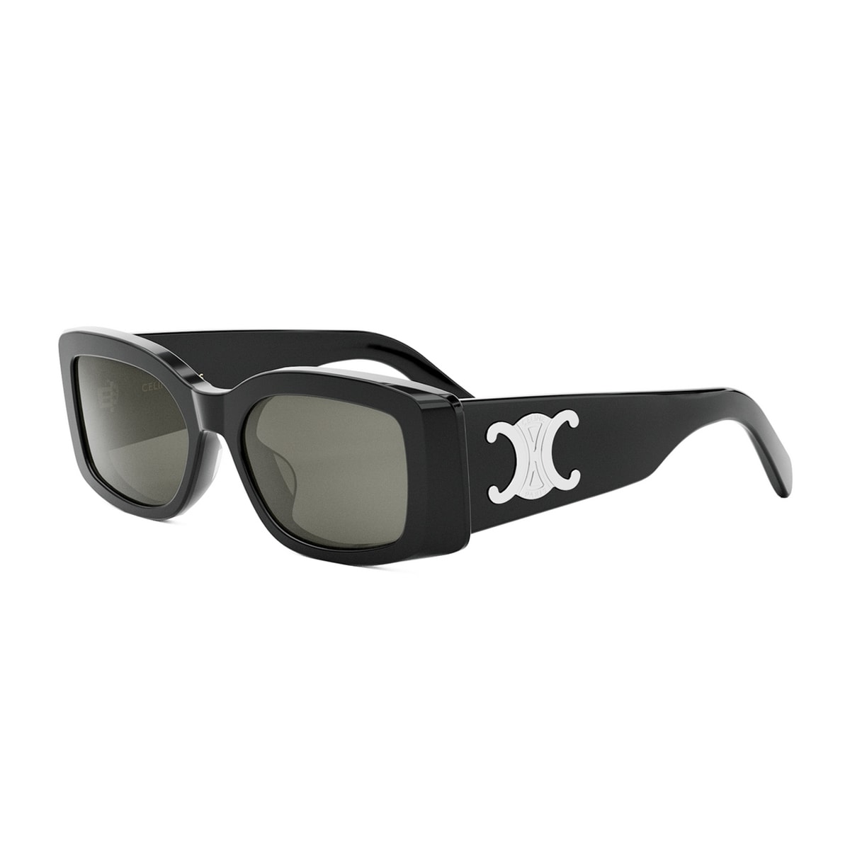 Celine Triomphe Acetate Rectangle Sunglasses In Neutral