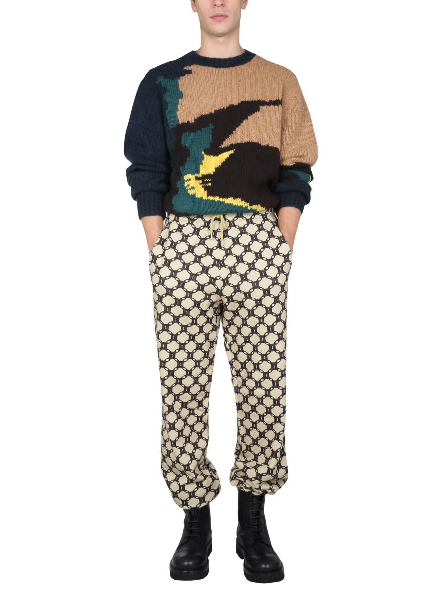 Shop Dries Van Noten Hamer Jogging Trousers In Powder