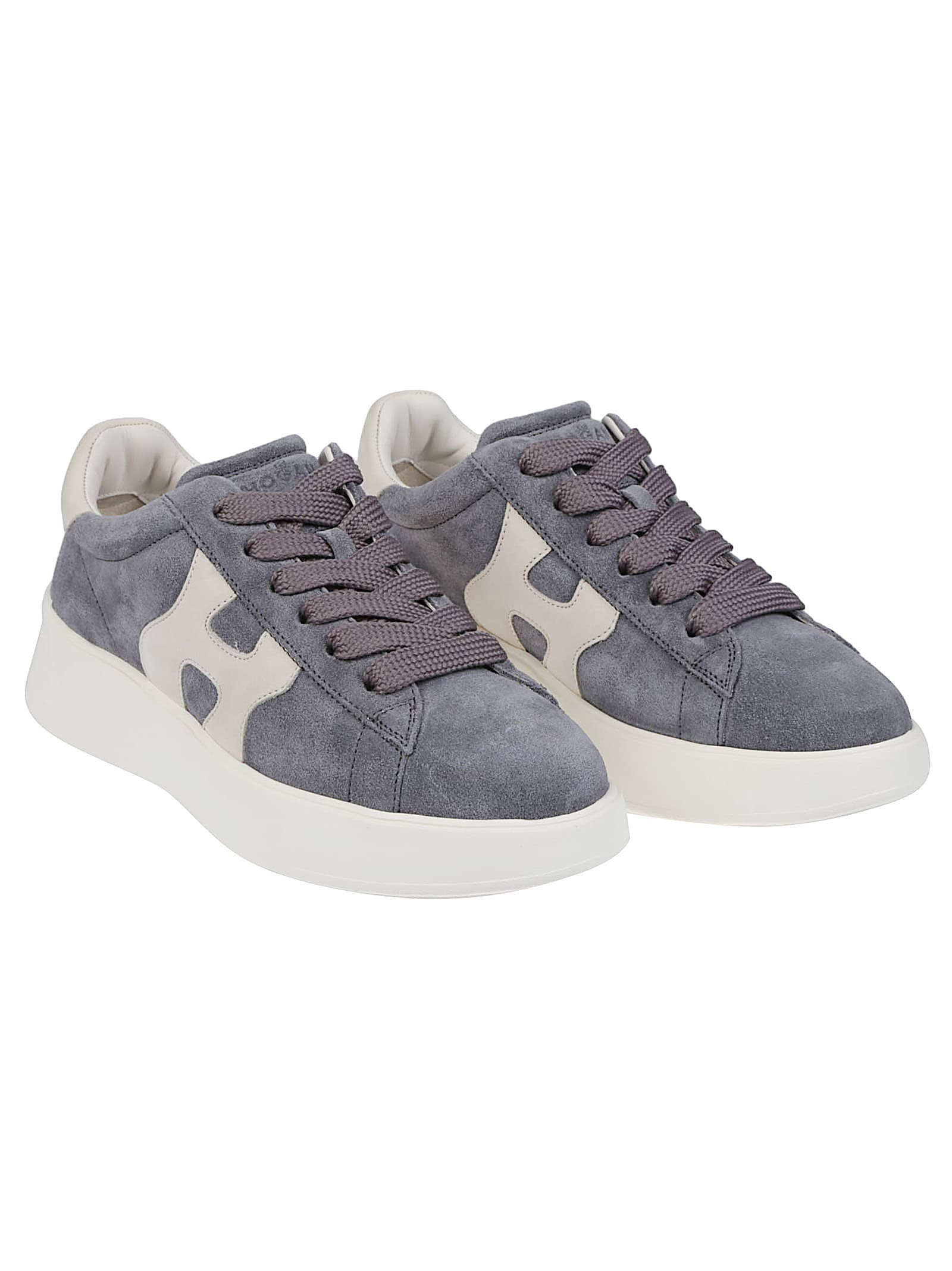 Hogan Rebel Sneakers In Two-tone Suede In Multi