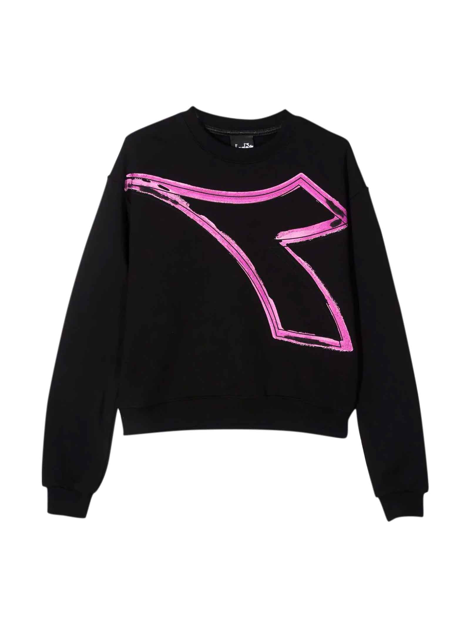 Diadora Black Teen Sweatshirt