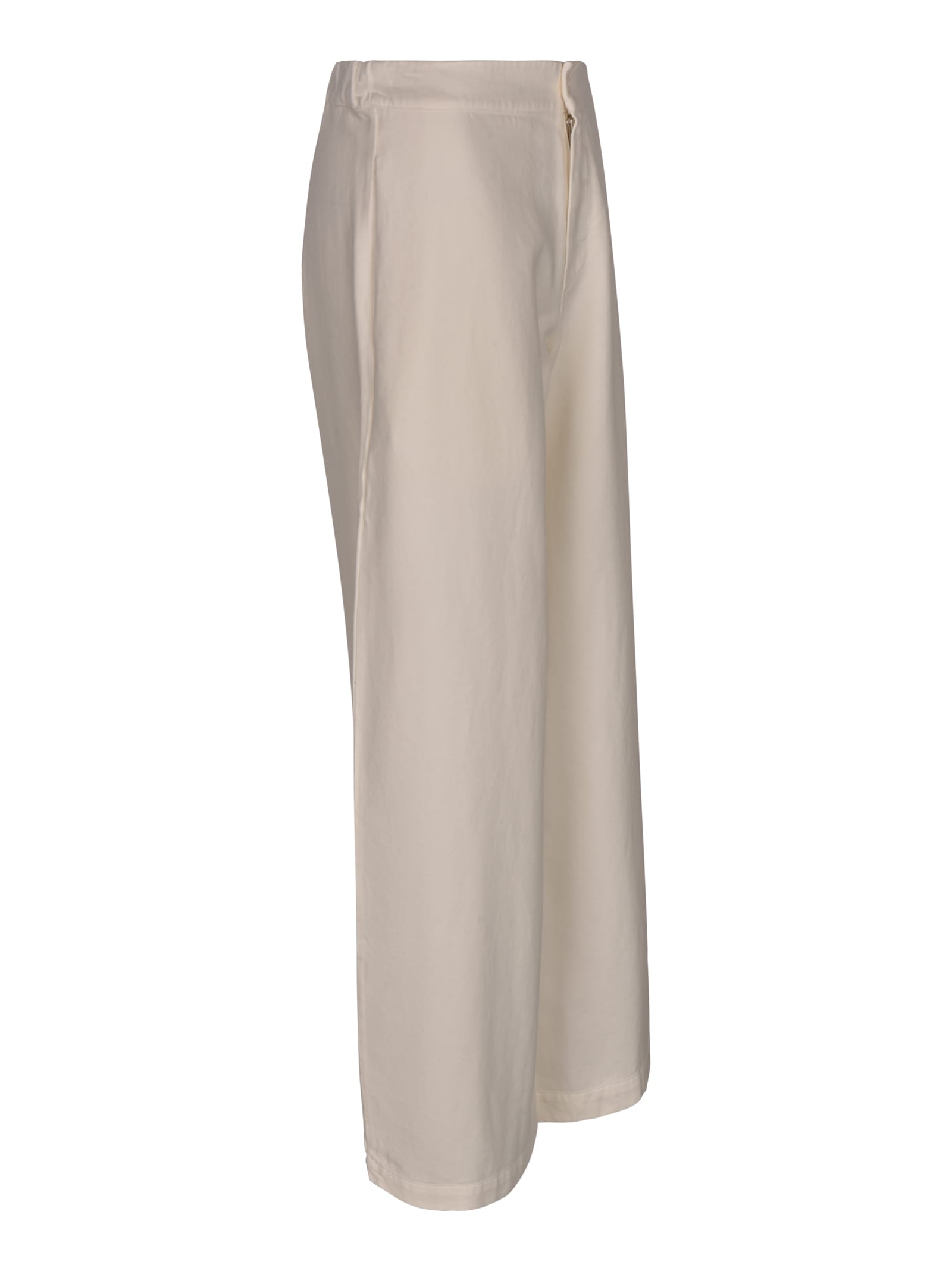 Shop Labo.art Straight Leg Cropped Trousers In Winter White