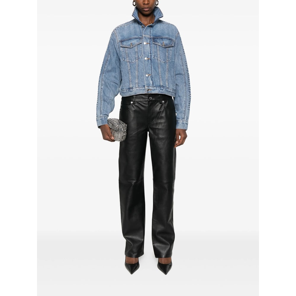 Alexander Wang Women Denim Track Jacket In Blue