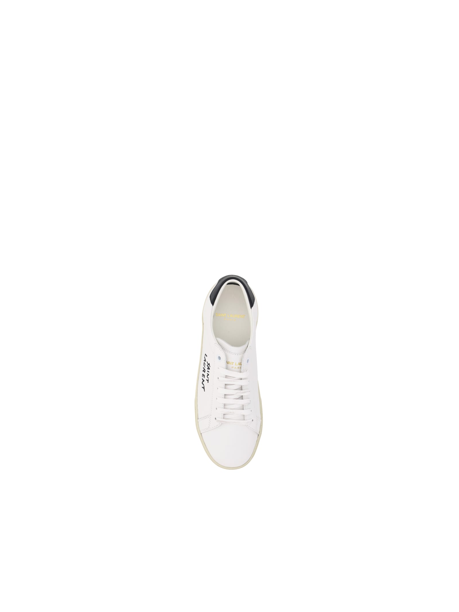 Shop Saint Laurent Sneakers In Blanc Optique/nero