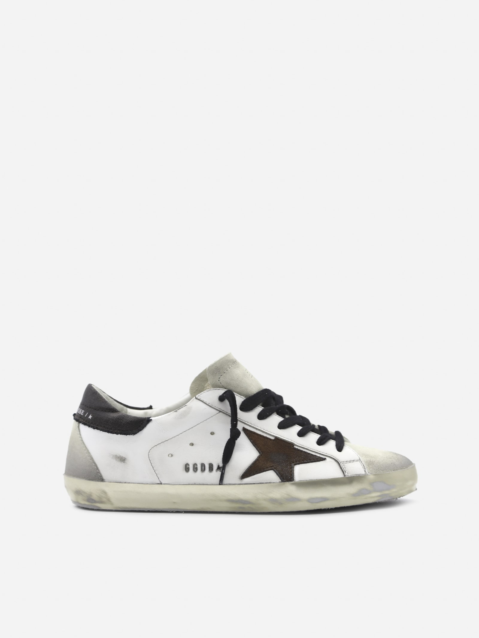 Golden Goose Superstar Sneakers In Leather With Suede Inserts
