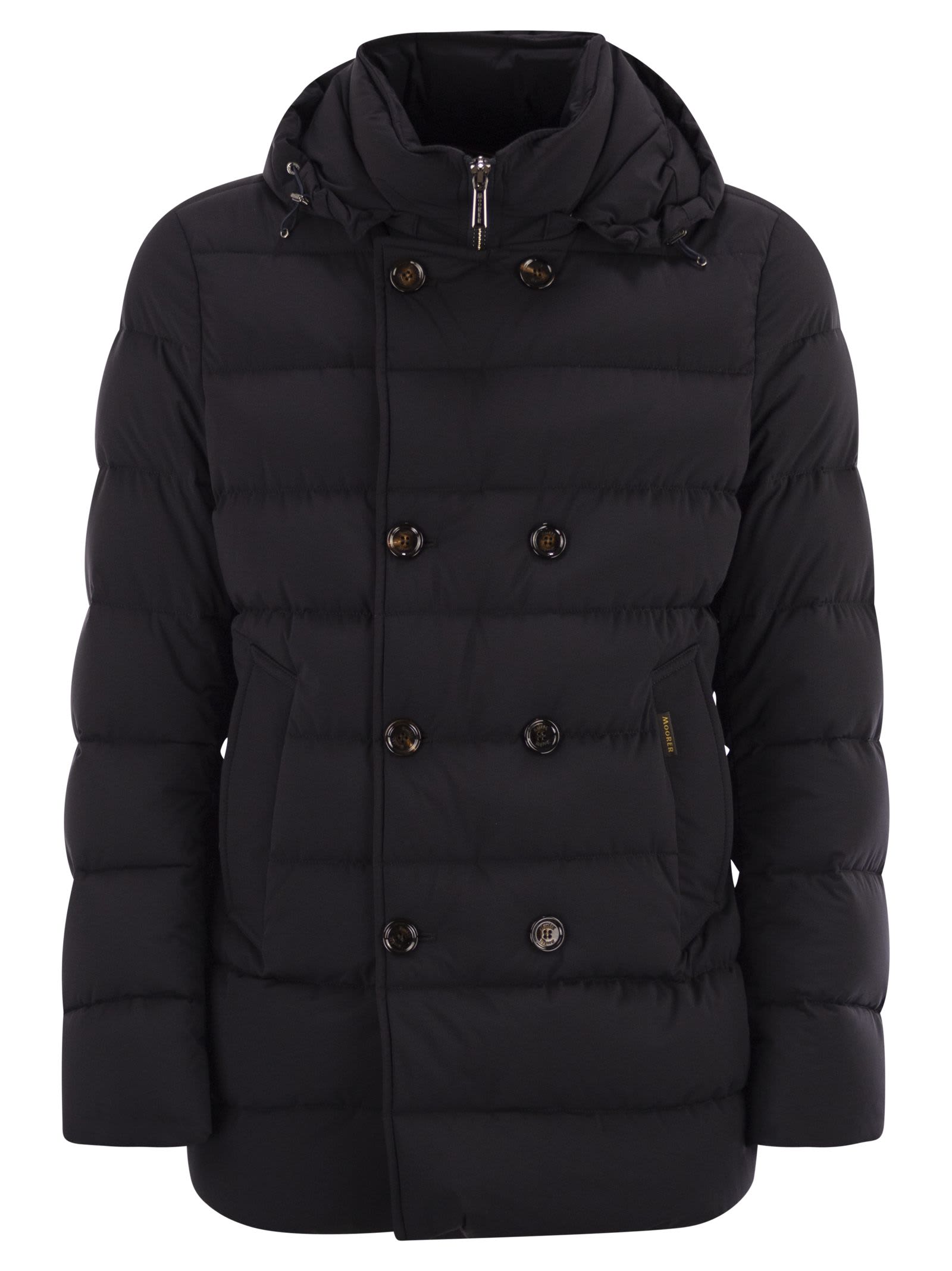 Moorer Florio-kn - Double-breasted Down Jacket In Black