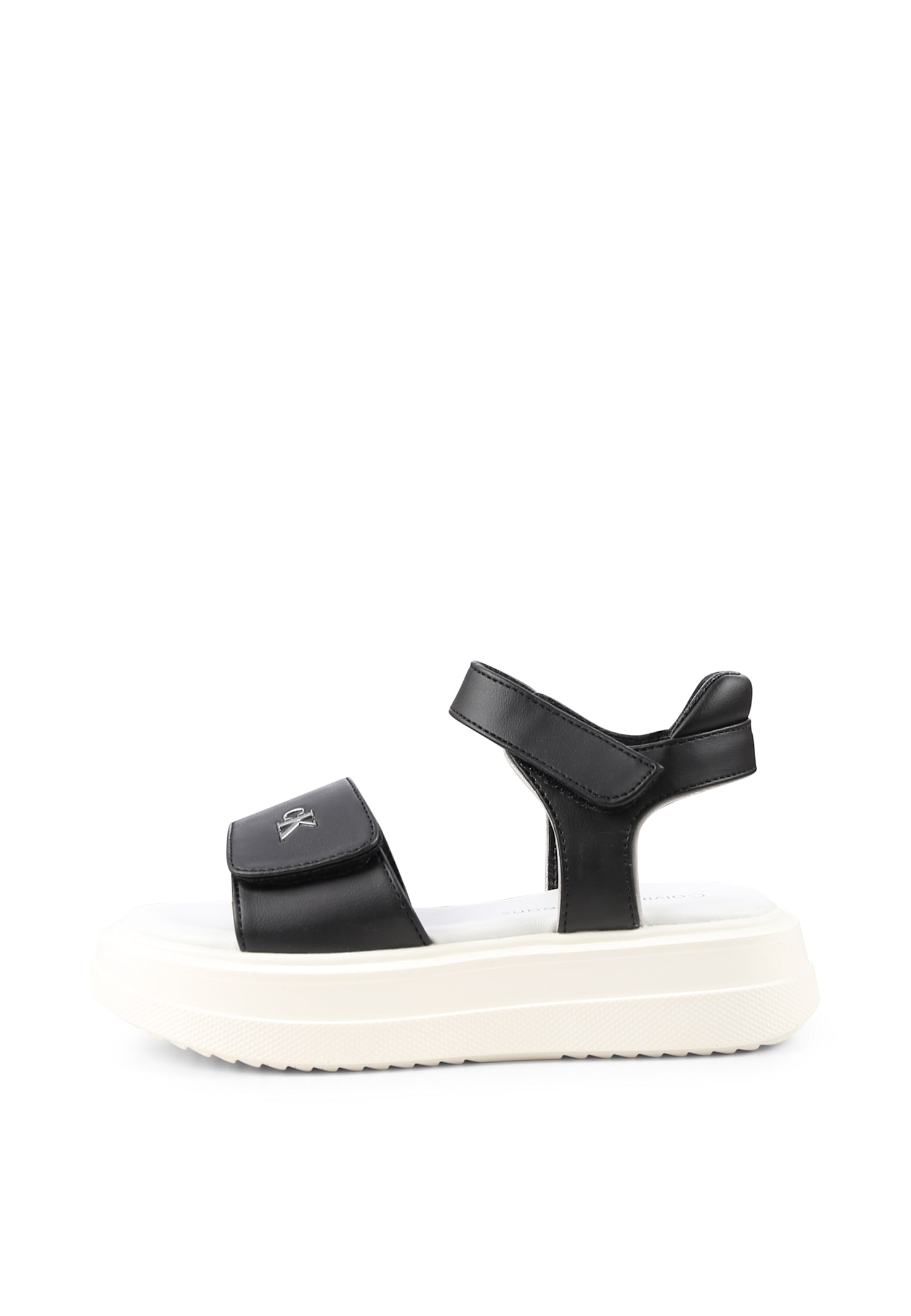 Calvin Klein Black Sandals For Girl In Black