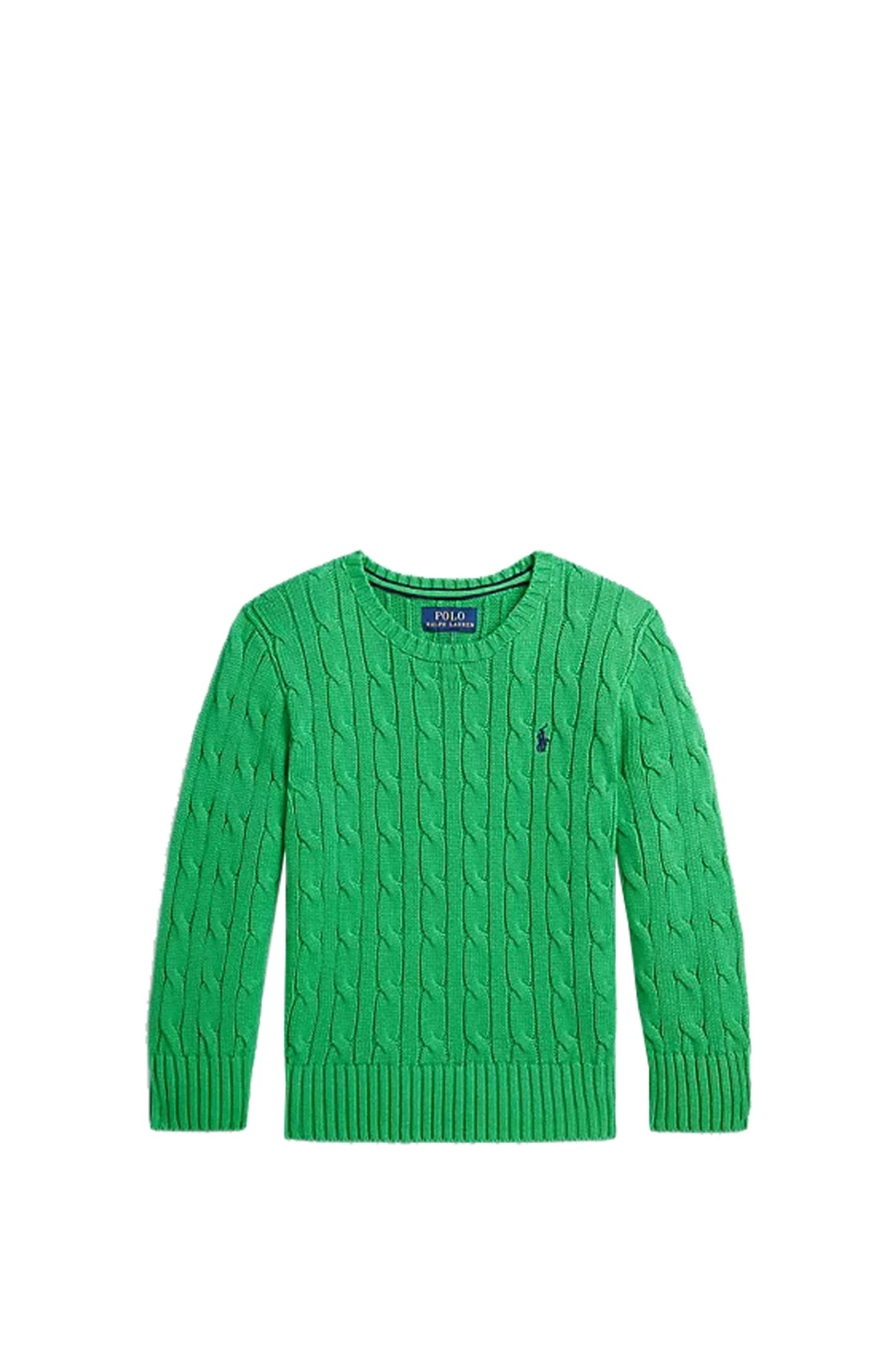 Ralph Lauren Kids' Cotton Cable Sweater In Green
