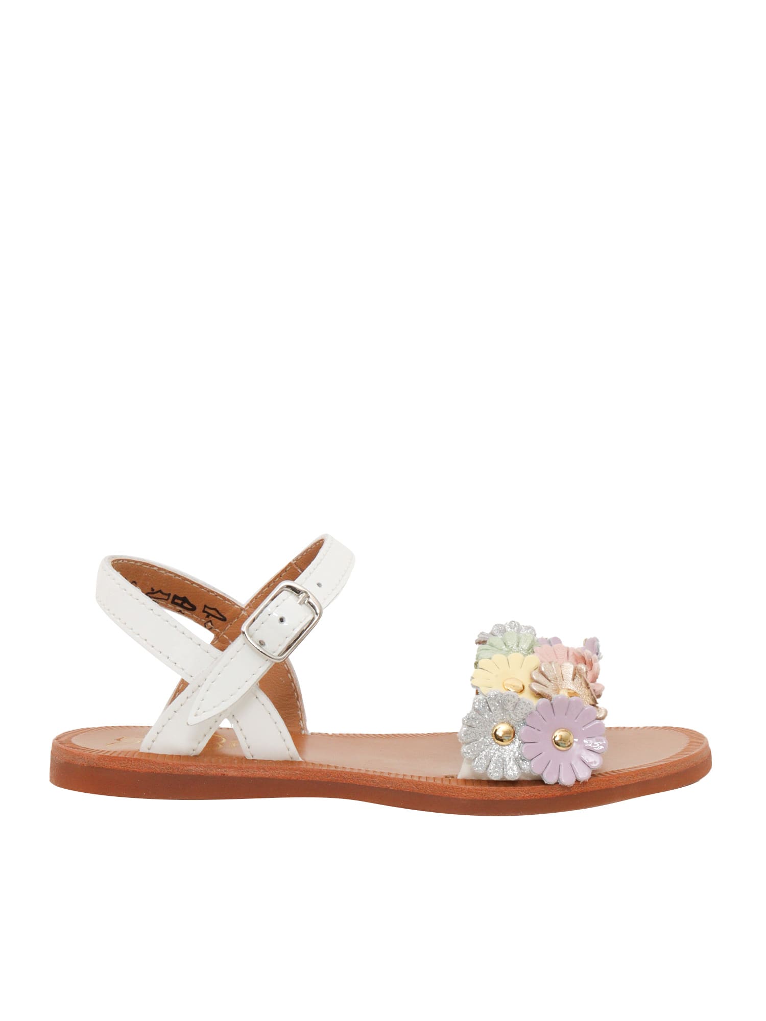 Pom D'api Plagette Multi Flo Shoes In White