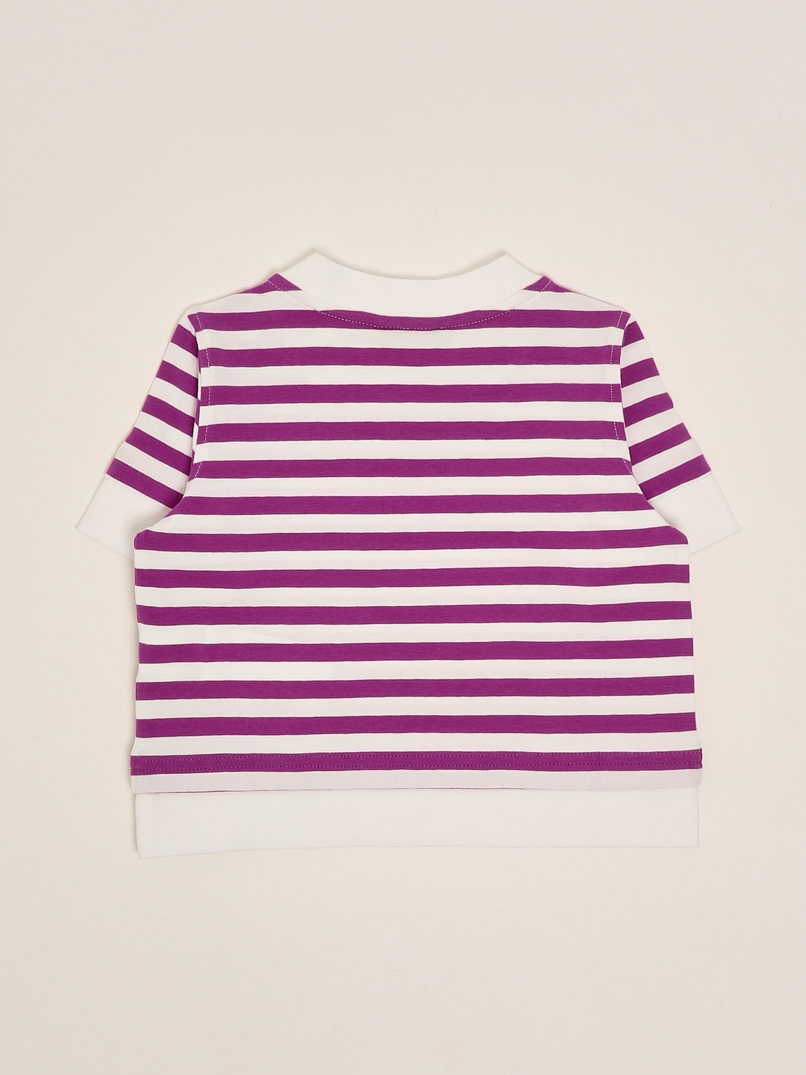 K-way Emel Stripes T-shirt In Burgundy