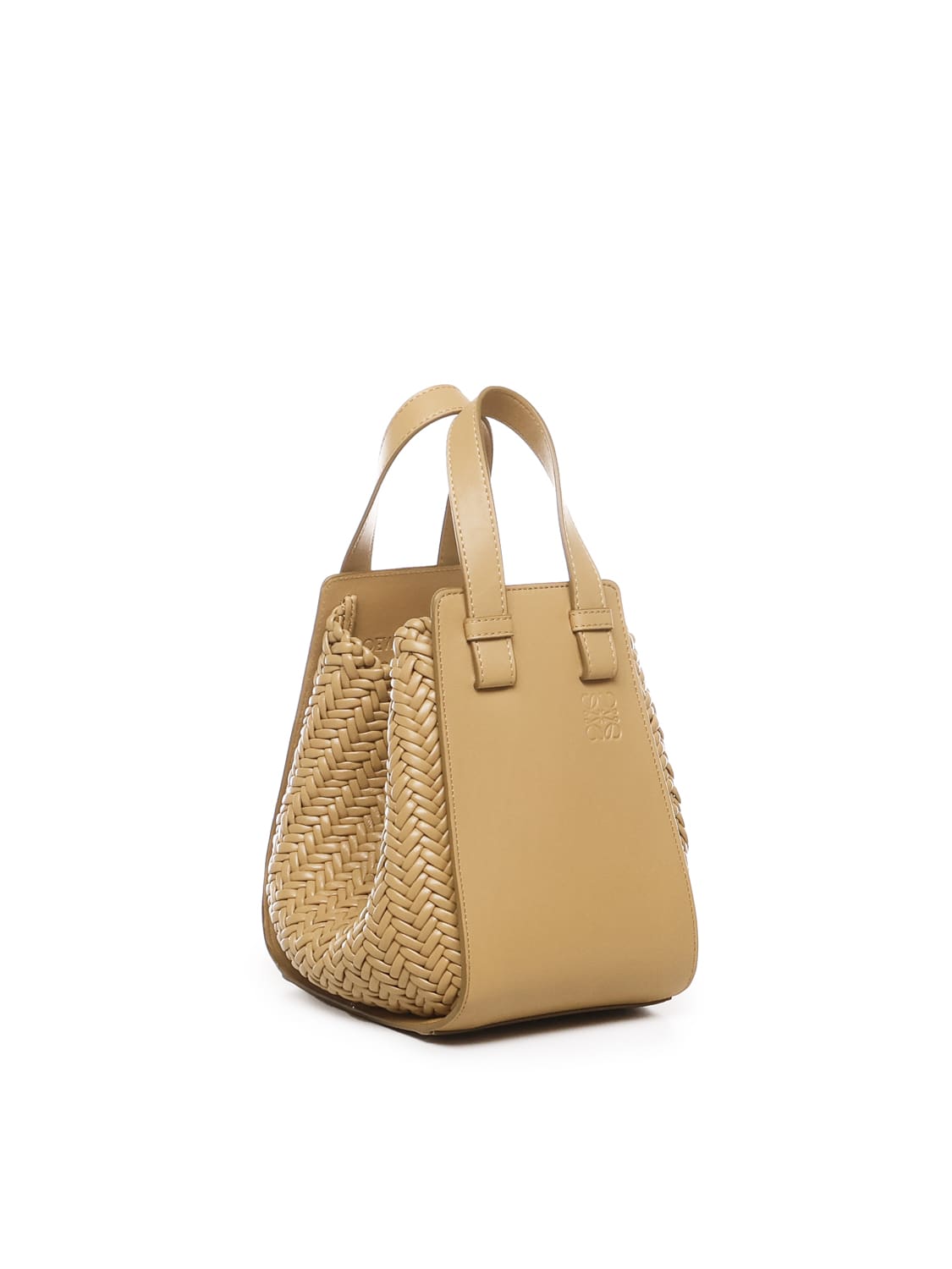 Shop Loewe Hammock Bag In Calfskin In Sahara