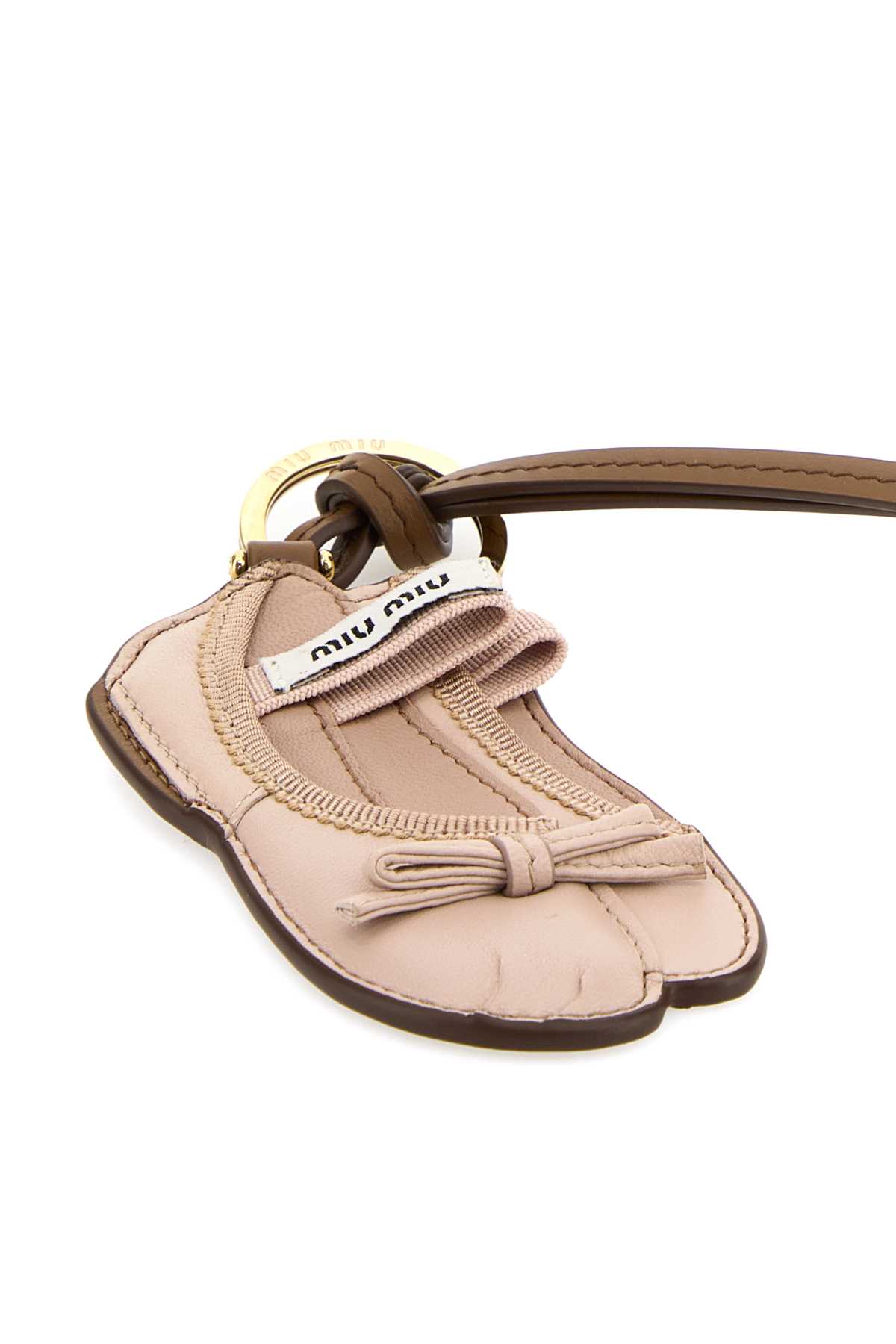 Miu Miu Miumiu Women Miu Ballet Leather Keychain Trick