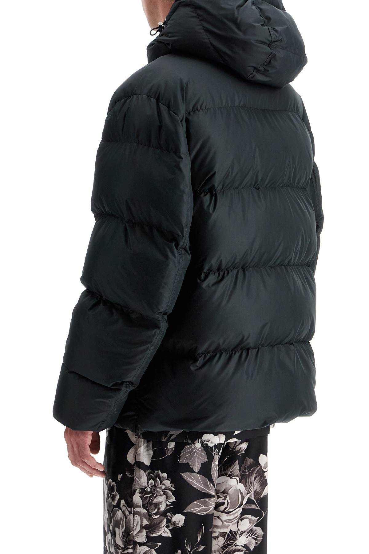 Shop Dolce & Gabbana Padded Jacket With Hood In Nero (black)