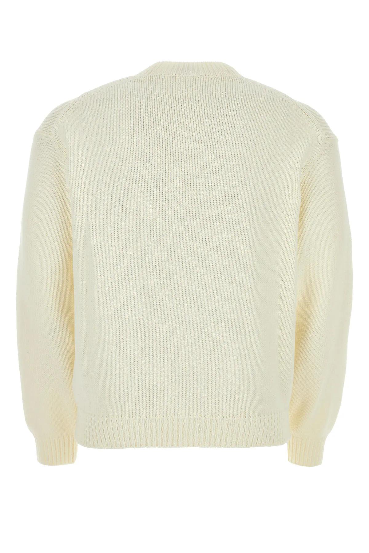 Shop Kenzo Ivory Cotton Blend Sweater