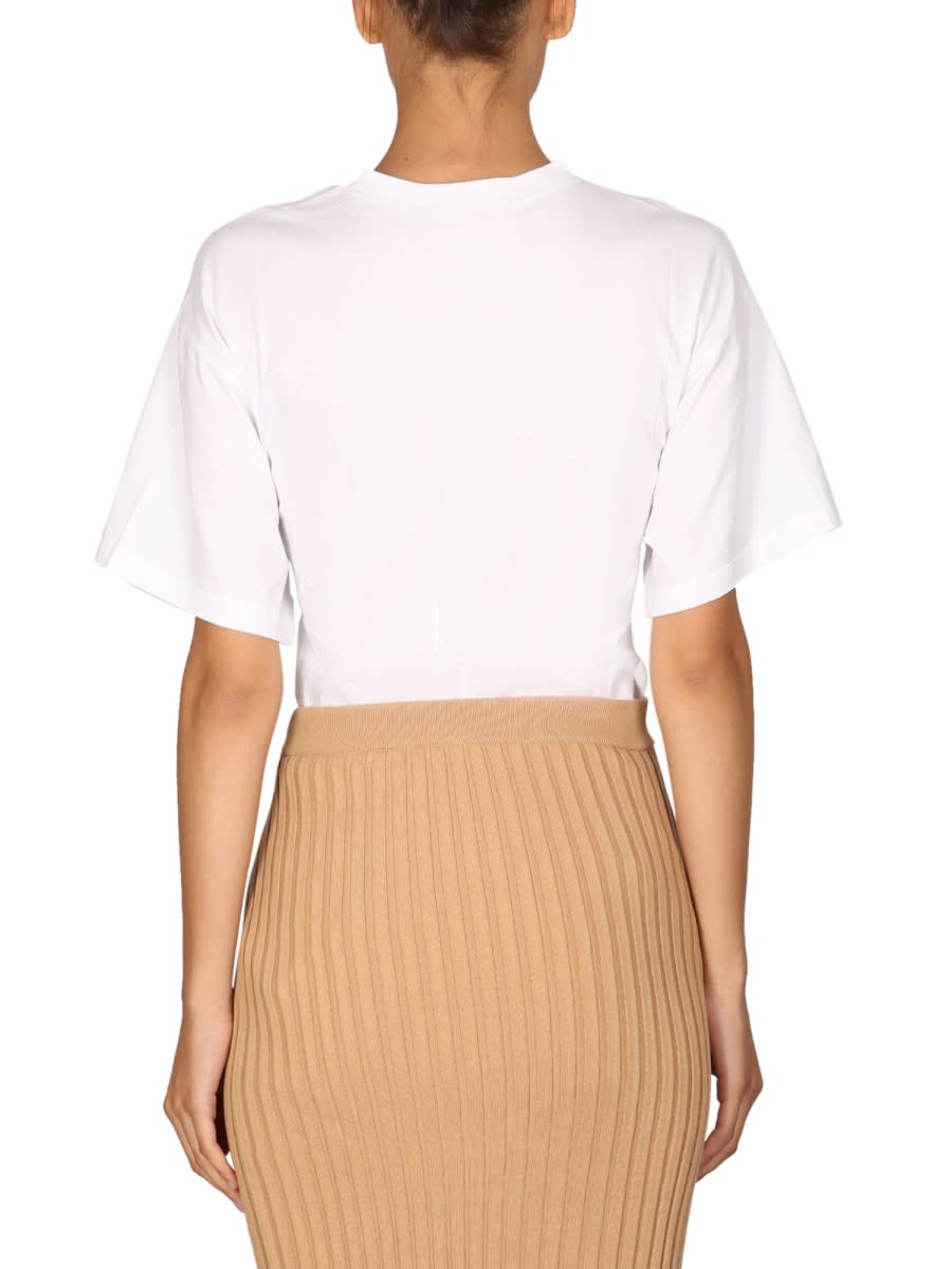 Shop Stella Mccartney Twisted T-shirt In White