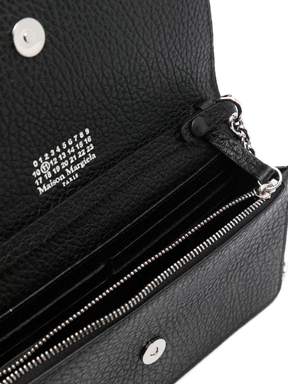 Shop Maison Margiela Wallet On Chain Medium In Black.