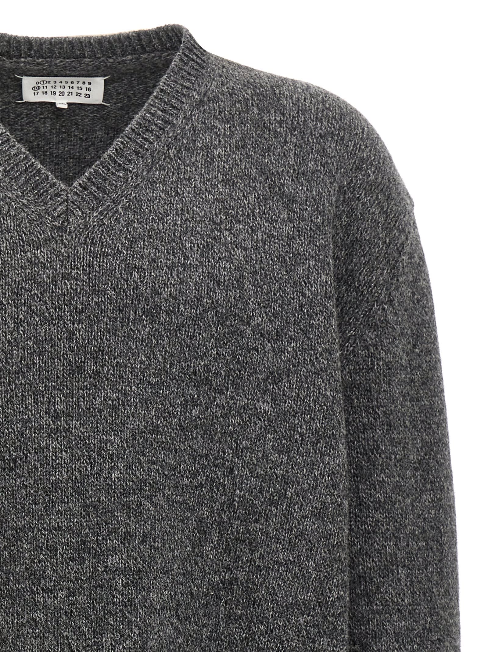 Shop Maison Margiela Wool Sweater In Gray