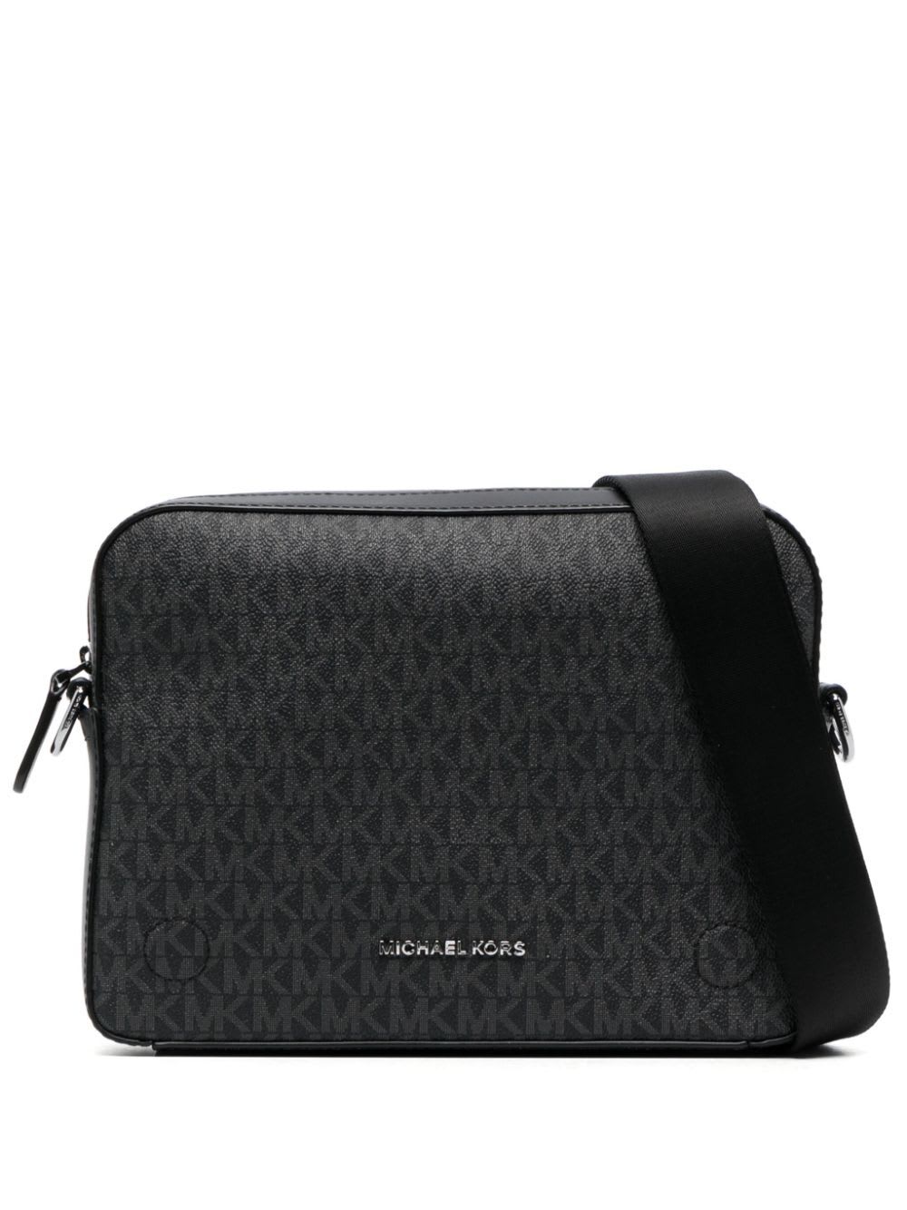 Shop Michael Kors Hudson Dual Crossbody In Black