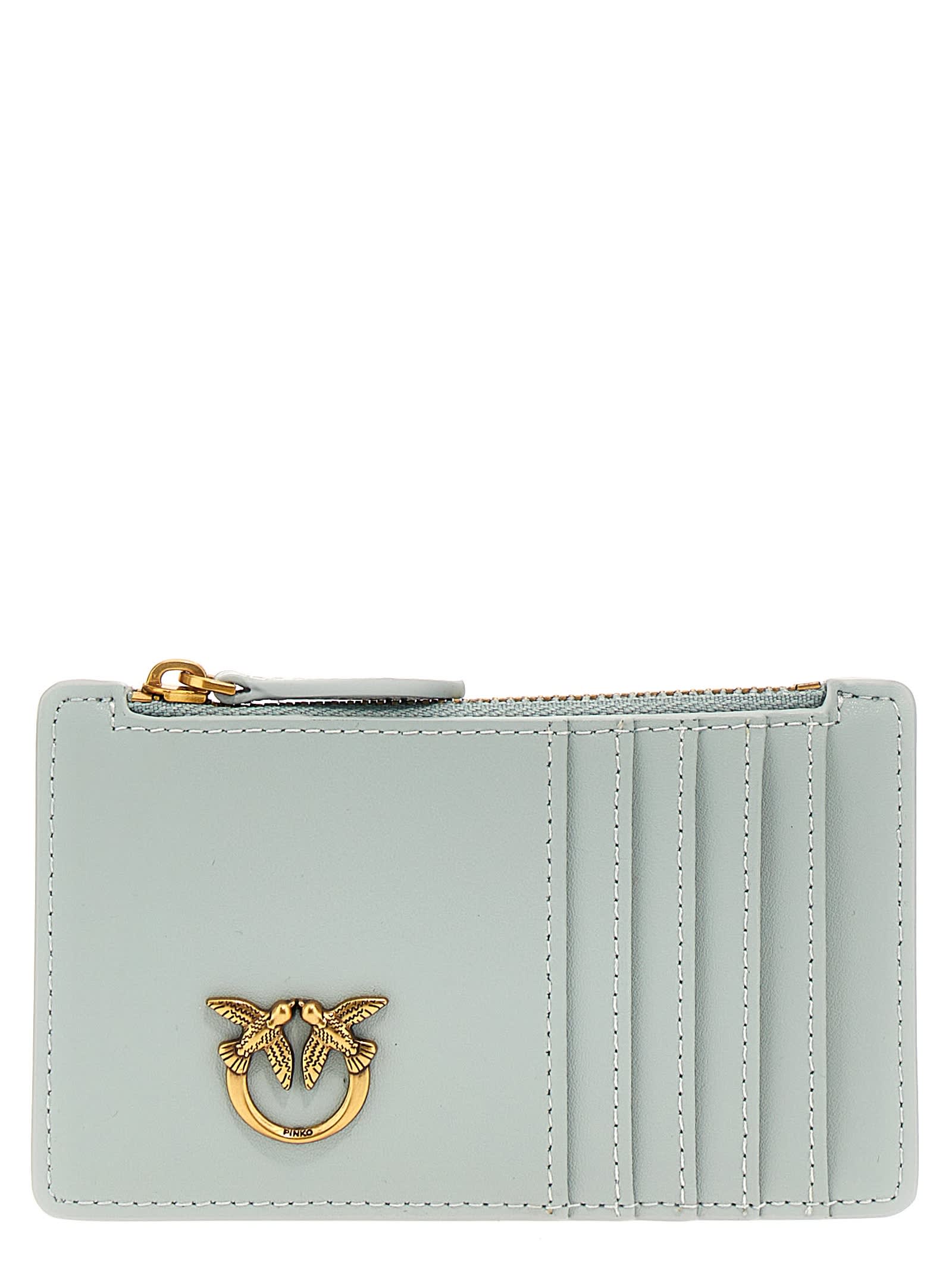 Shop Pinko Airone Card Holder In Gray