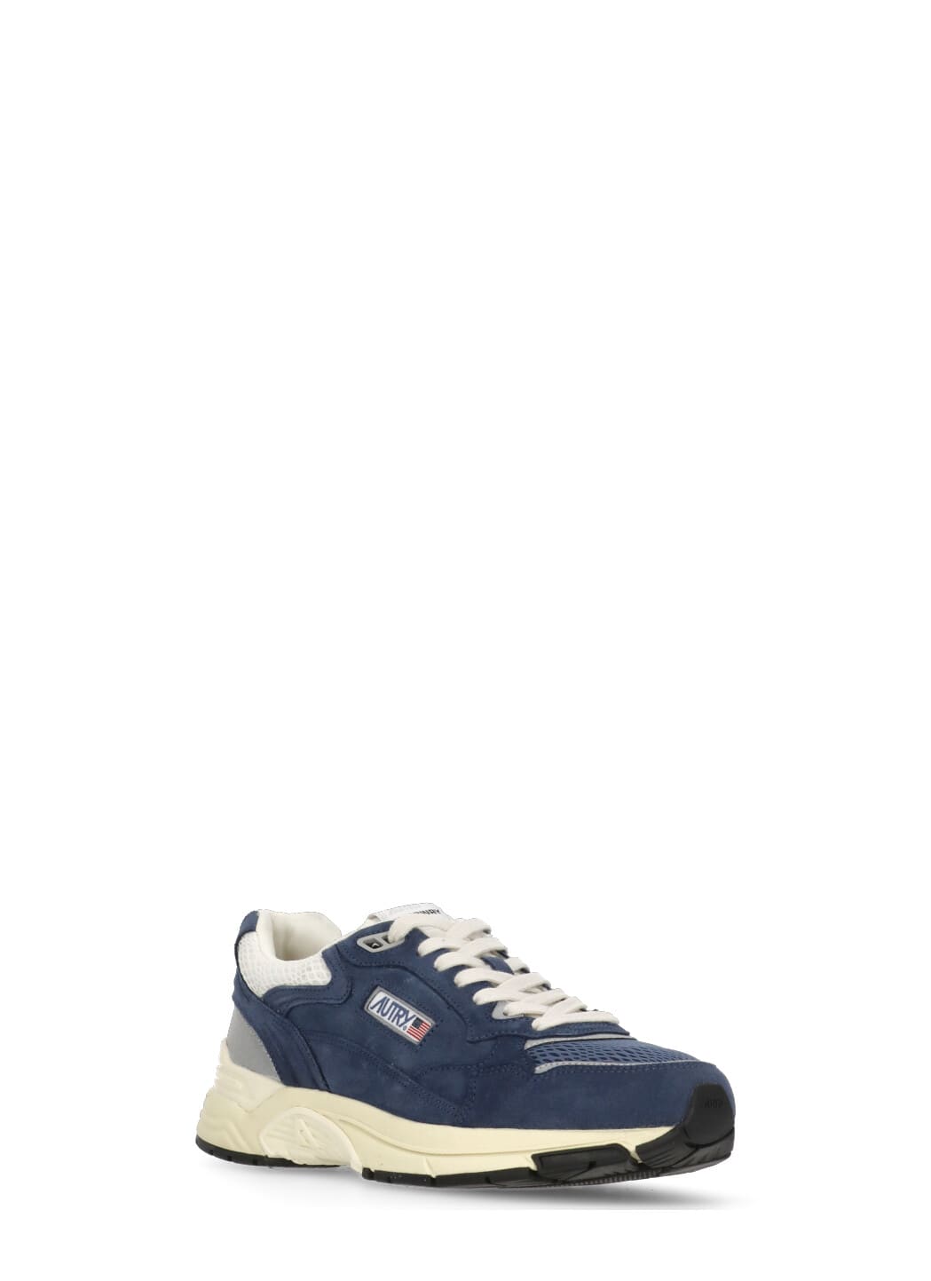 Autry Hyperway Leather-trimmed Suede And Mesh Sneakers In Blue