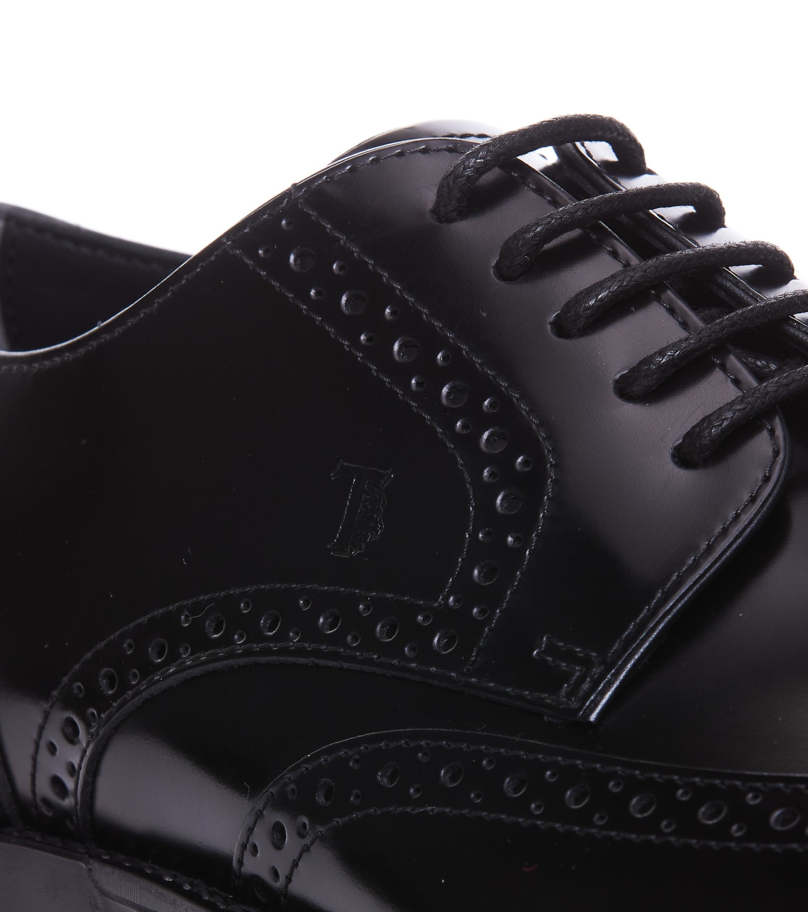 Shop Tod's Laced Up Shoes In Black