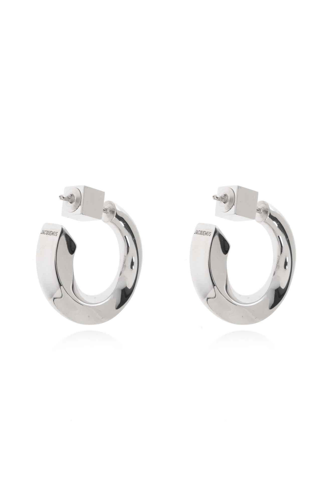 Jacquemus The Tourni Hoops Earrings In Silver