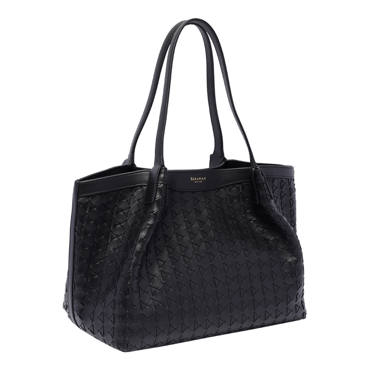Serapian Small Secret Bag Mosaico In Black