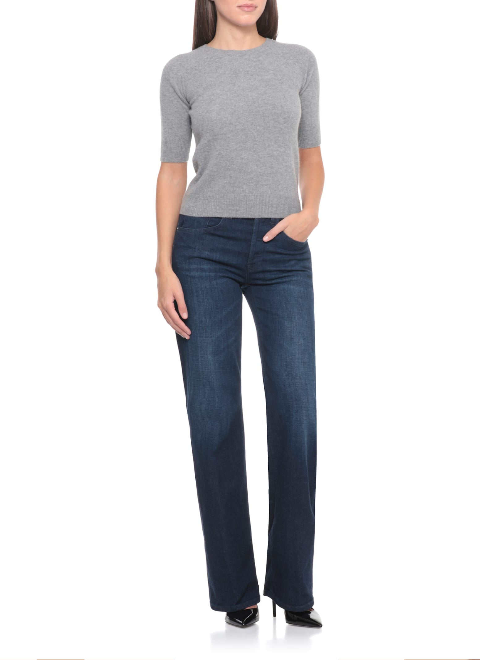 Dondup Straight Cut Five Pocket Denim Trousers In Blue