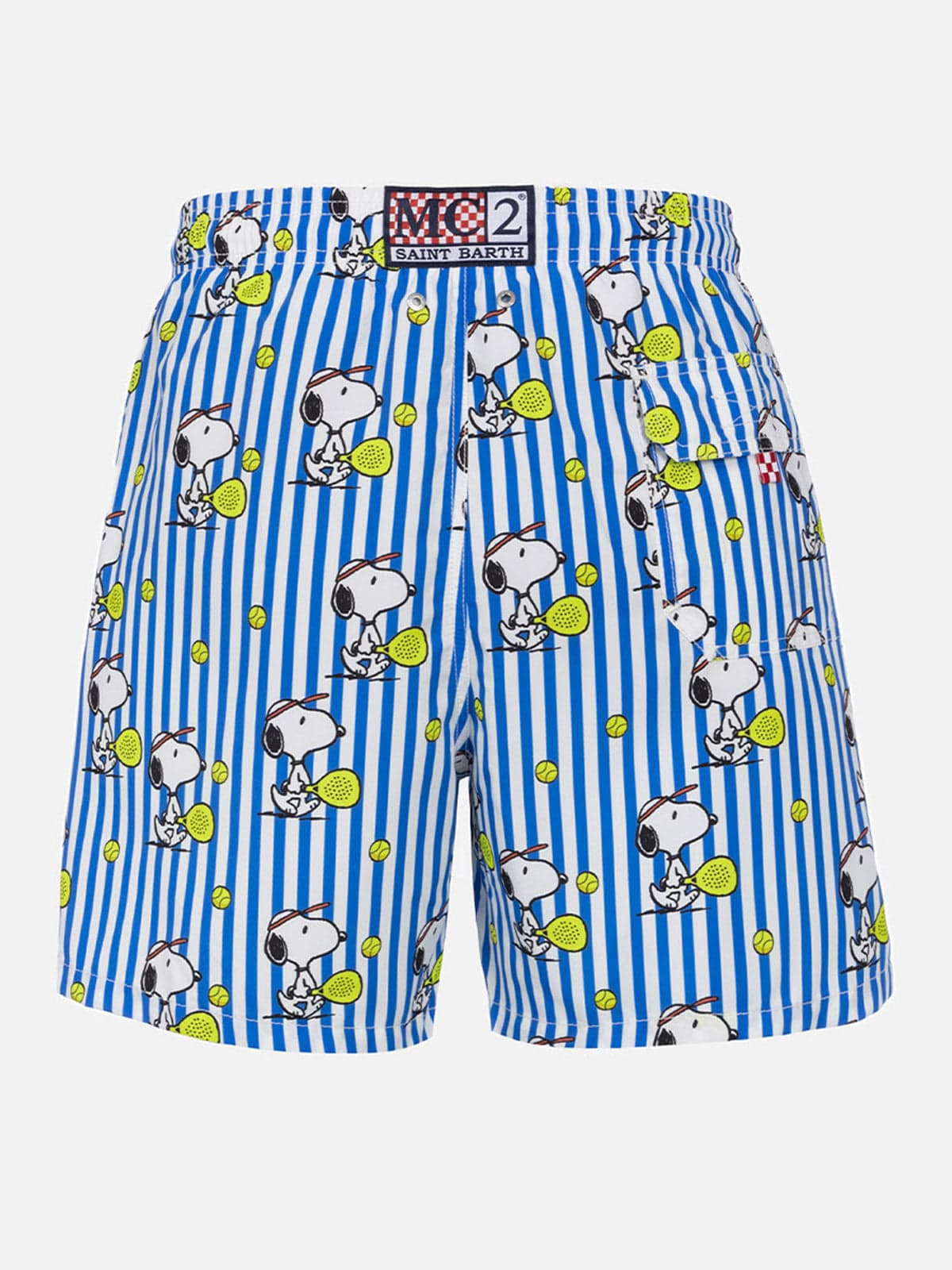 Mc2 Saint Barth Patterned Swim Shorts In Blue